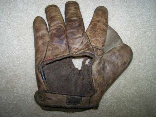 Early 1900's Wright & Ditson Hole in Palm Crescent Glove Back